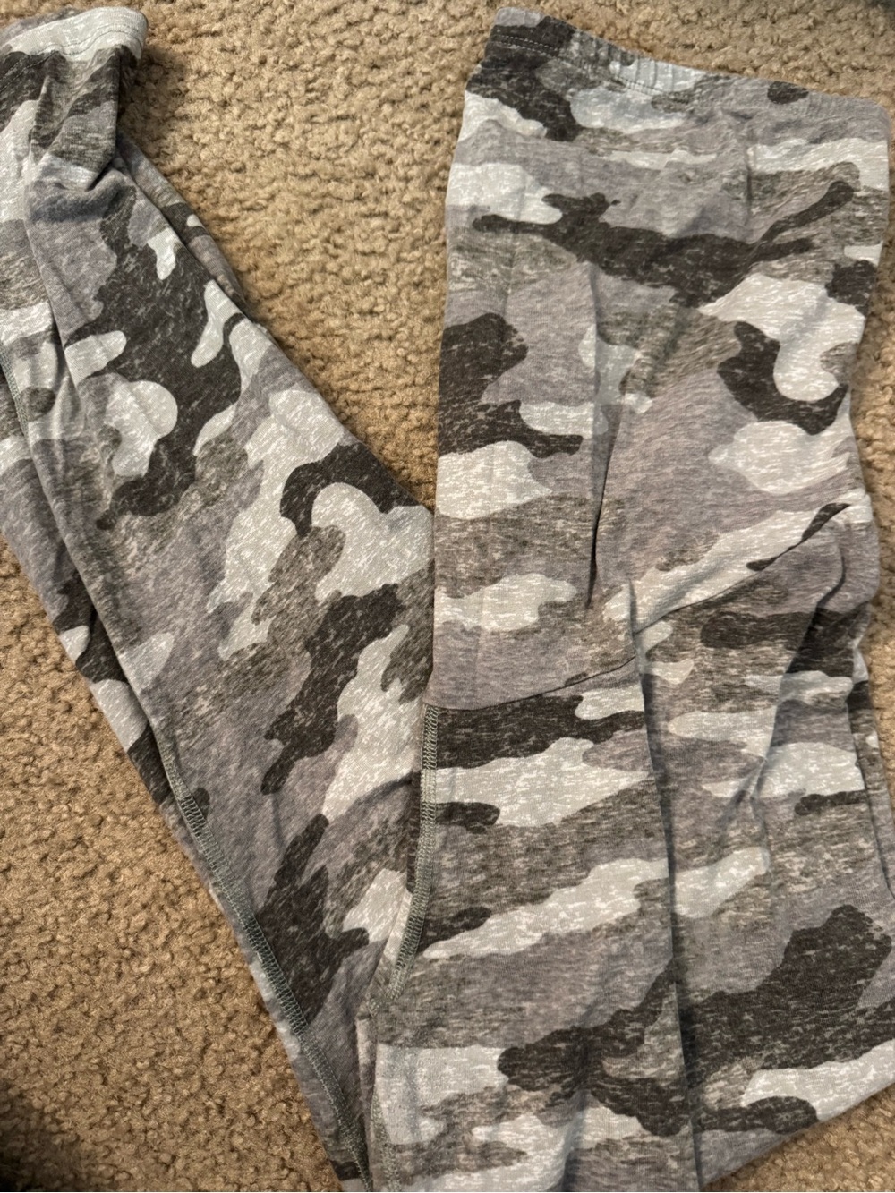 Maternity Gray Camo Leggings